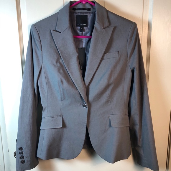 NWT The Limited Gray Blazer Sz 8 - Picture 1 of 4